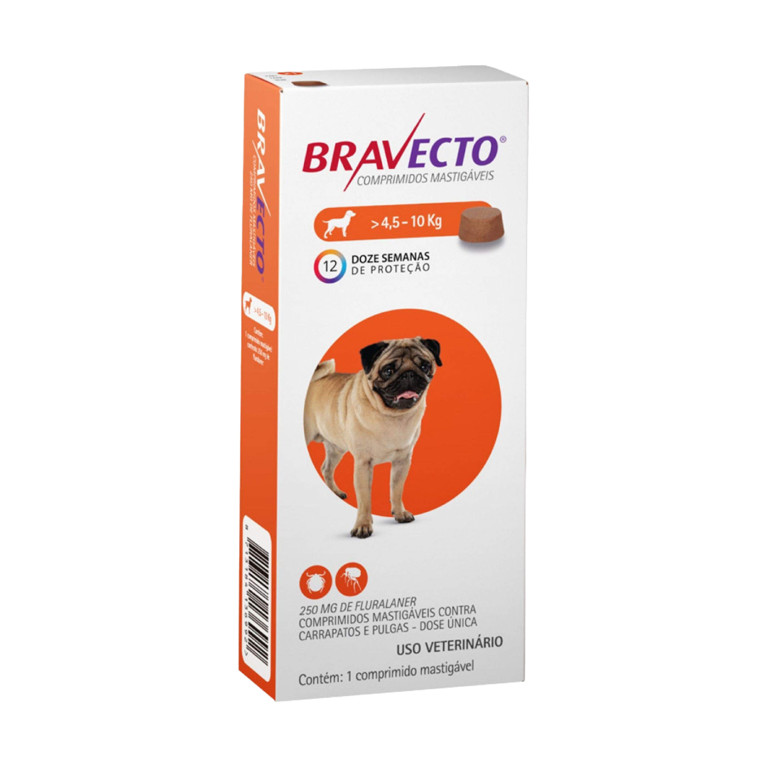 Antipulgas Bravecto Comprimido para Cães - 4,5KG a 10KG