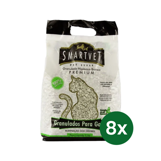 Areia Higiênica Branca - 16KG (Pack com 8 Unidades de 2KG) - SmartVet