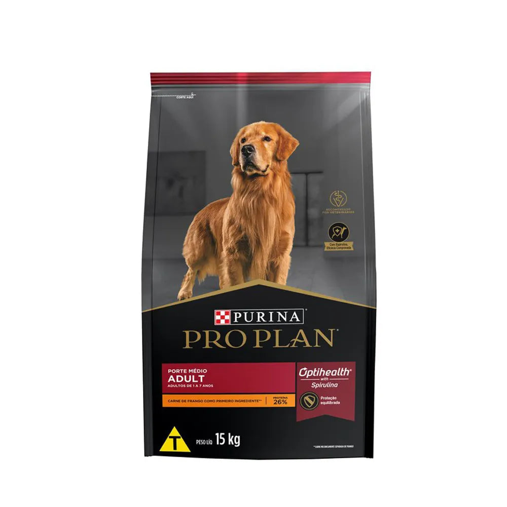 Purina Pro Plan - Adultos - Porte Médio - 15KG